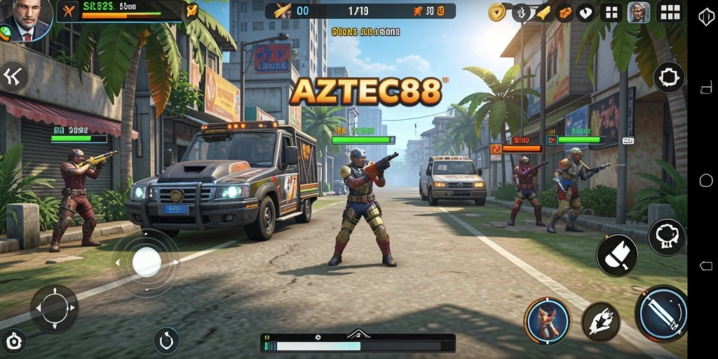 Screenshot gameplay AZTEC88 yang menampilkan aksi seru dalam Simulation.