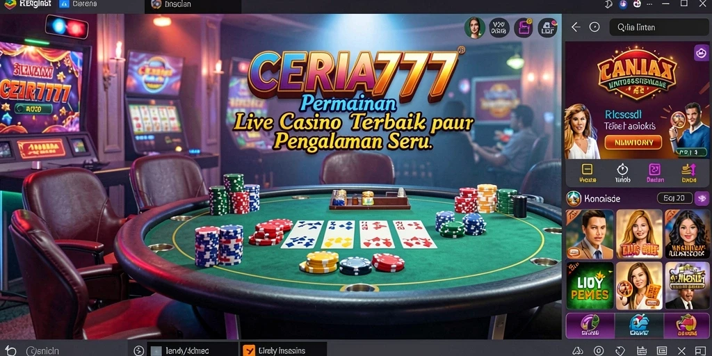 Tampilan gameplay Live Casino yang menarik di CERIA777.