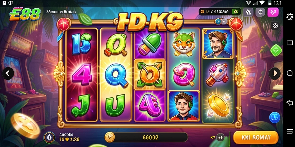 Tampilan gameplay E88 yang mendebarkan dengan grafis menarik.