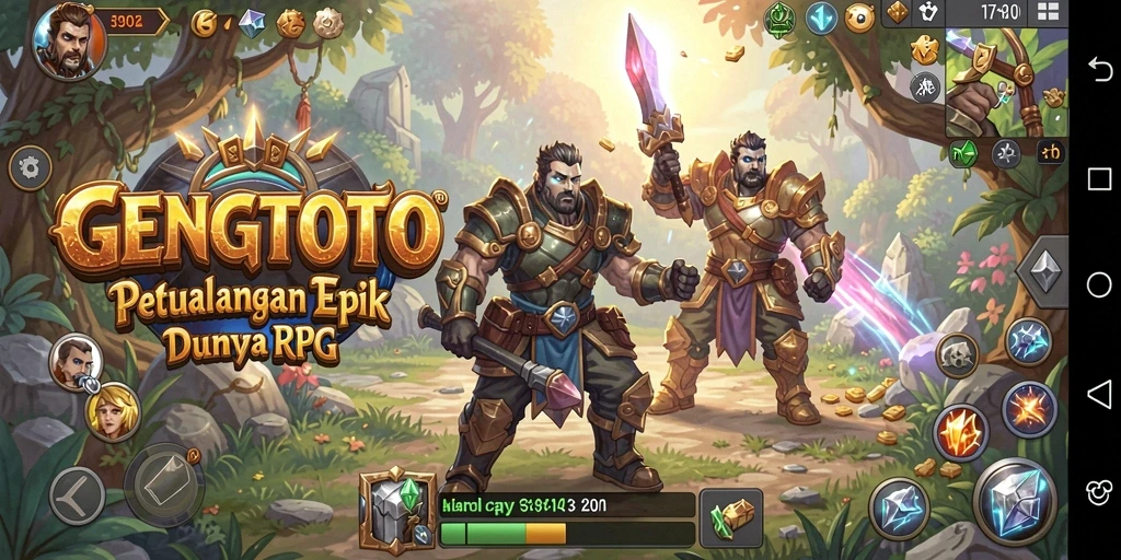 Tampilan gameplay RPG GENGTOTO yang seru dan mendebarkan.