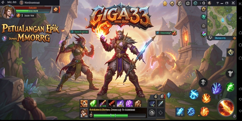 Tampilan menakjubkan dari gameplay GIGA33 yang penuh aksi.