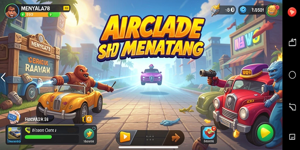 Tangkapan layar utama MENYALA78 menunjukkan aksi seru gameplay Arcade.