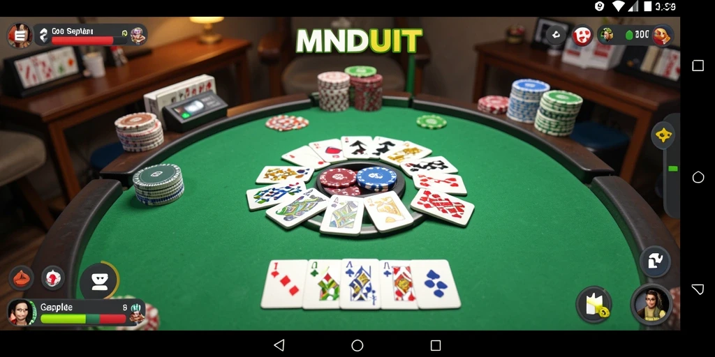 Tampilan gameplay seru dalam permainan Gaple MNDUIT.