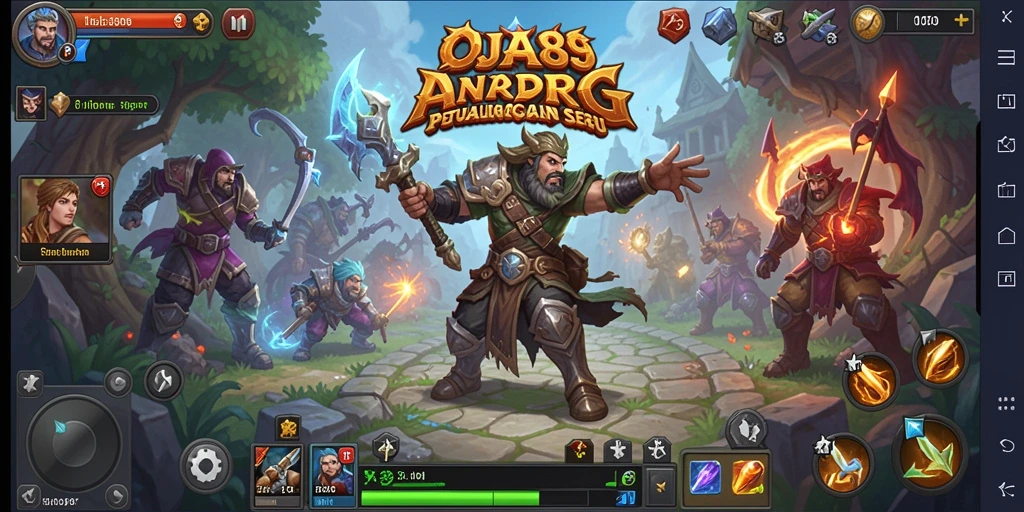 Tampilan gameplay OJA89 yang menampilkan pertarungan seru di dunia fantasi.