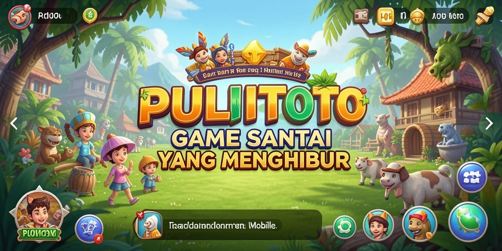 Screenshot PULITOTO menampilkan momen seru dalam gameplay santai.