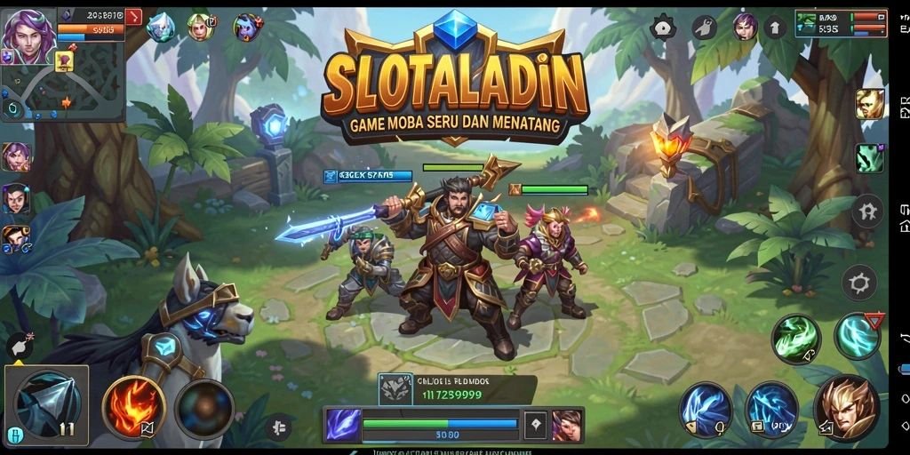 Tangkapan layar menampilkan aksi pertarungan dalam permainan MOBA.