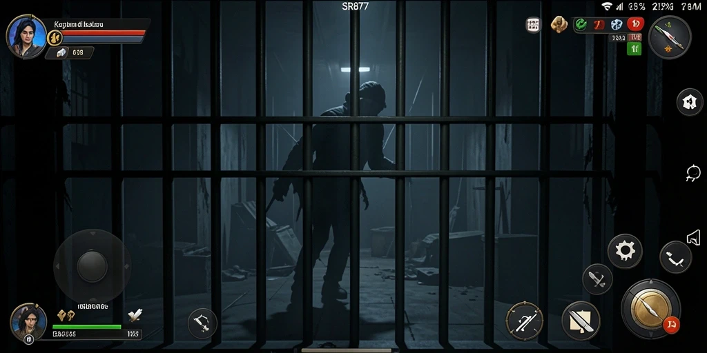 Screenshot menunjukkan suasana mencekam dari gameplay Horror SR877.